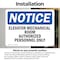 Signmission Elevator Mechanical Room Authorized Personnel Only OSHA Notice Sign, Vinyl Decal, 10in x 7in, 2PK OS-2PACK-NS-D-710-L-11733 - alternate 6